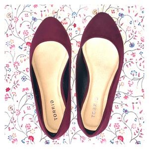 Torrid faux suede almond toe flats